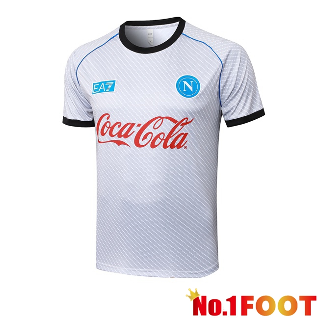 SSC Napoli Training T Shirt White 2025/2026