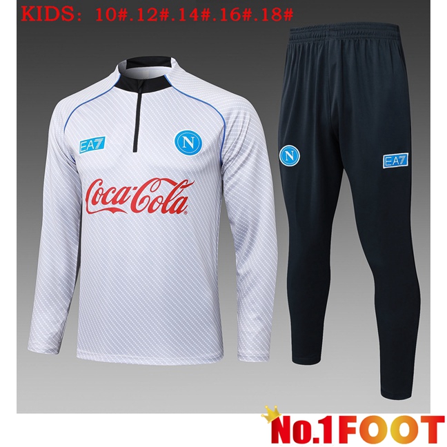 SSC Napoli Kids kit Training Tracksuit White 2025/2026