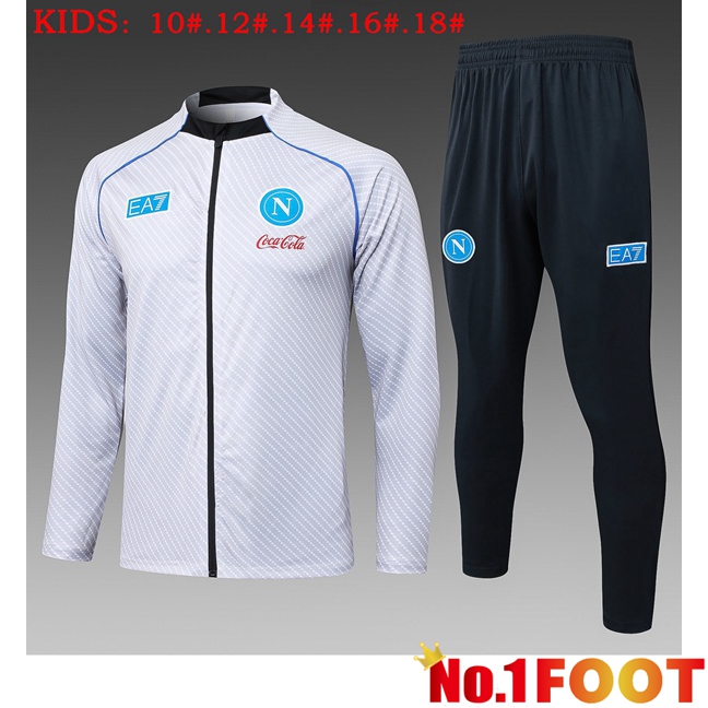 SSC Napoli Kids kit Training Tracksuit - Training Jacket White 2025/2026