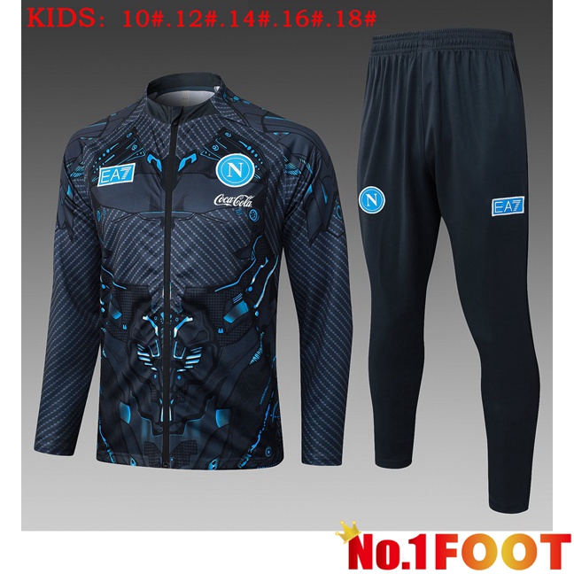 SSC Napoli Kids kit Training Tracksuit - Training Jacket Grey 2025/2026