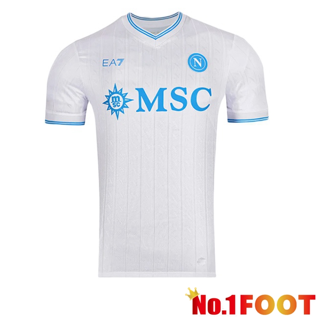 SSC Napoli EURO Away Soccer Jersey White 2025/2026
