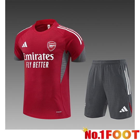 Arsenal Kids kit Training T Shirt Red/Grey 2025/2026