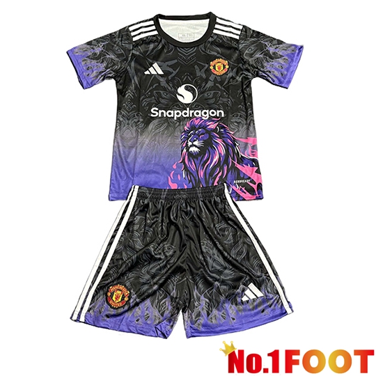 Manchester United Kids Soccer Jersey Special Edition Purple/Black 2025/2026
