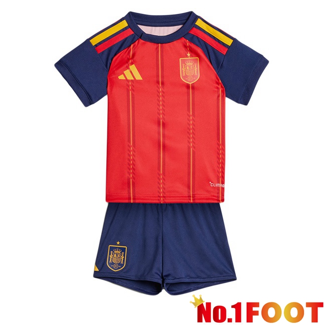 Spain Kids Home Soccer Jersey Red 2026/2027