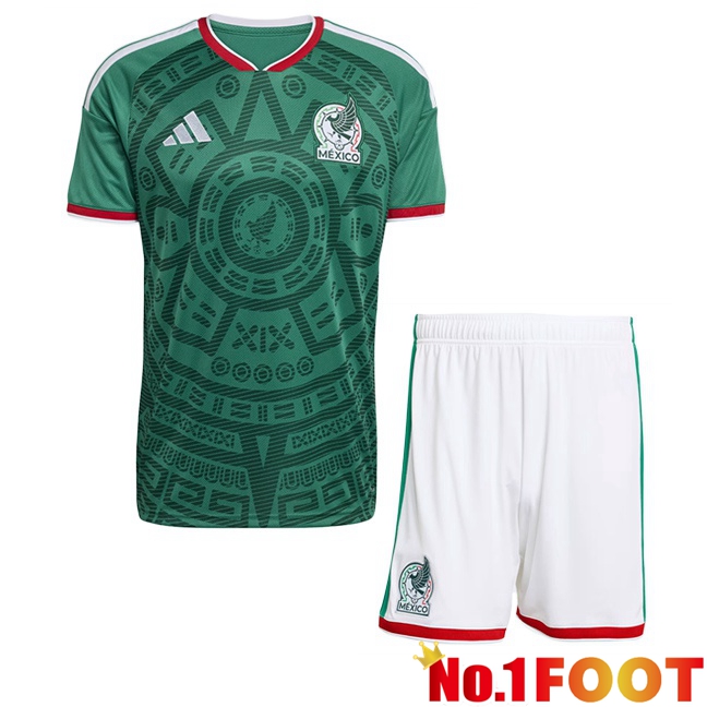 Mexico Kids Home Soccer Jersey Green 2026/2027