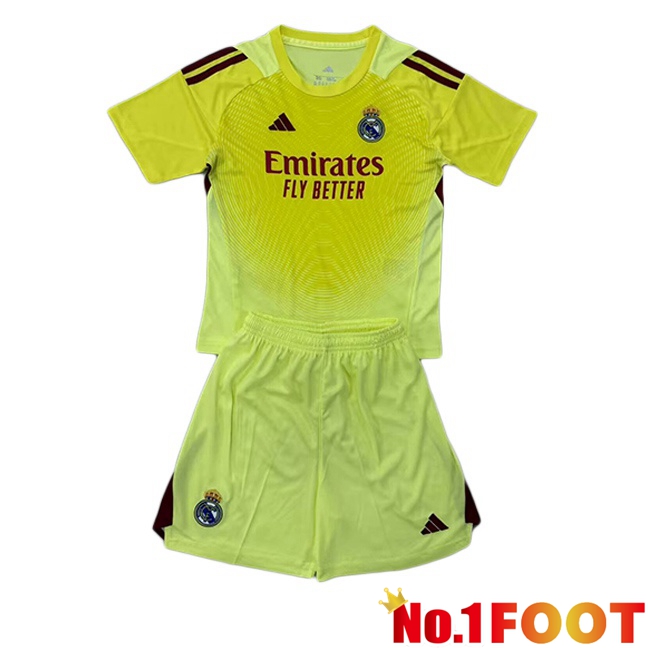 Real Madrid Kids Goalkeeper Soccer Jersey Yellow 2025/2026