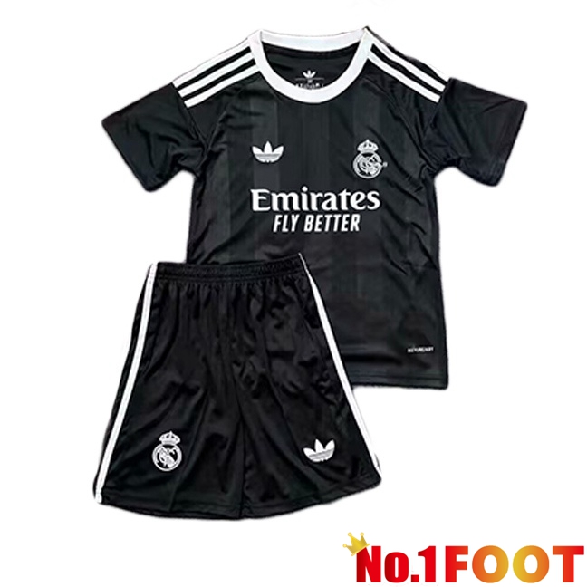 Real Madrid Kids Goalkeeper Soccer Jersey Black 2025/2026