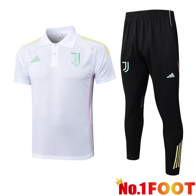 Juventus Soccer Polo + Training Pants White 2025/2026