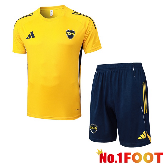 Boca Juniors kit Training T Shirt + Shorts Yellow 2025/2026