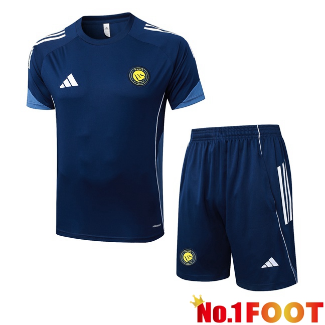 Al-Nassr FC kit Training T Shirt + Shorts Blue Royal 2025/2026