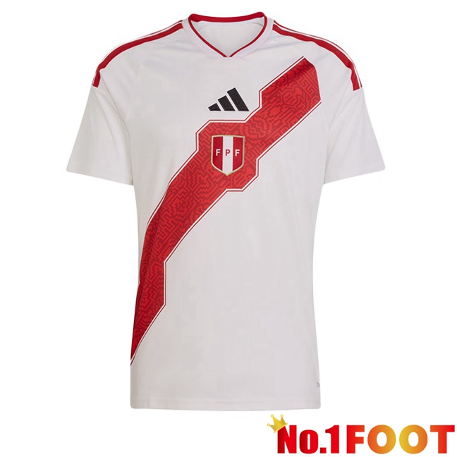 Peru Home Soccer Jersey White 2026/2027