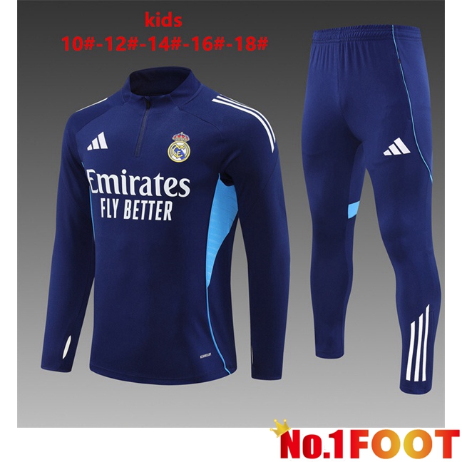 Real Madrid Kids kit Training Tracksuit Blue Royal 2025/2026