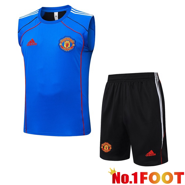 Manchester United Gilet Soccer + Shorts Blue 2025/2026