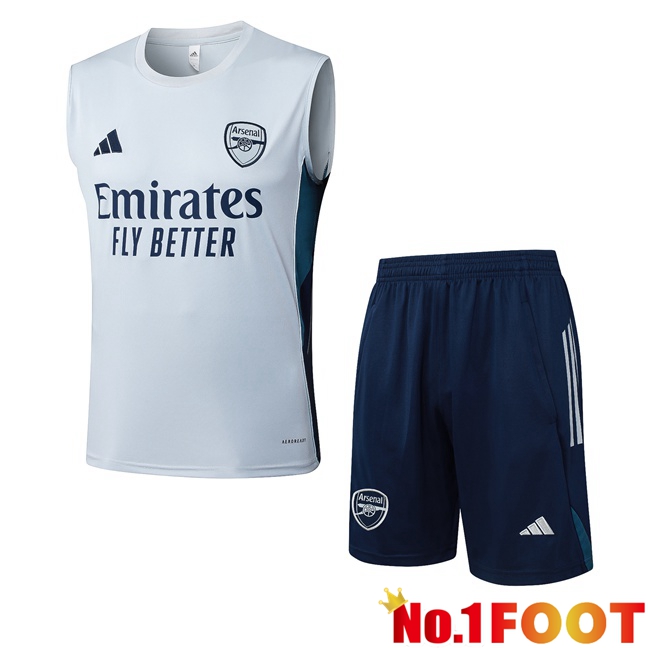 Arsenal Gilet Soccer + Shorts Grey 2025/2026