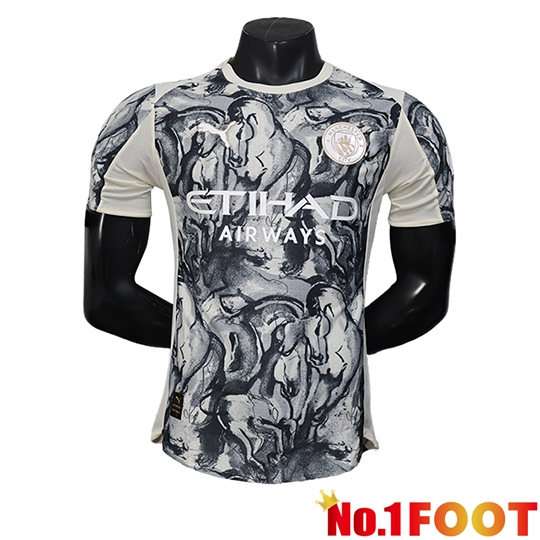 Manchester City Soccer Jersey Special Edition Black/White 2025/2026