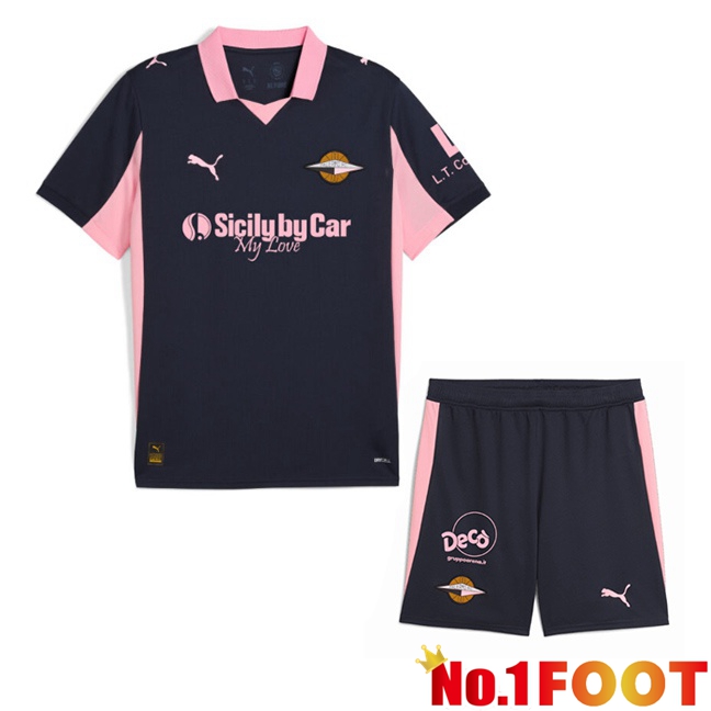 Palerme FC Kids Away Soccer Jersey Black 2025/2026