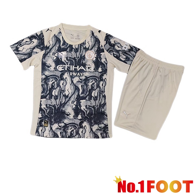 Manchester City Kids Soccer Jersey Special Edition Blue White 2025/2026