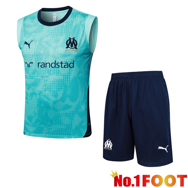 Marseille OM Gilet Soccer + Shorts Green 2025/2026