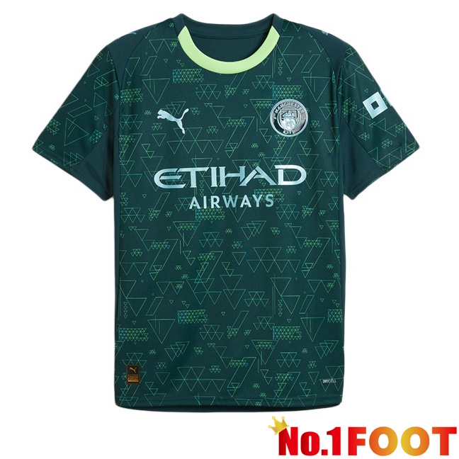 Manchester City Fourth Soccer Jersey Green 2025/2026