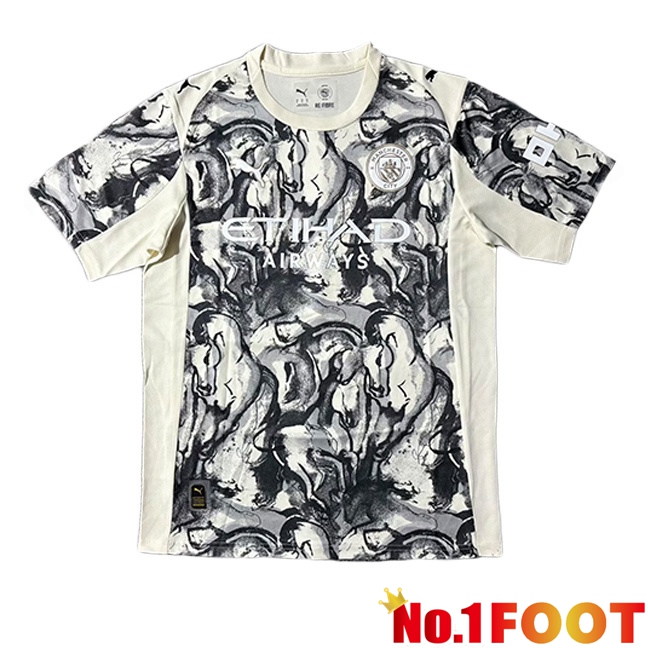 Manchester City Soccer Jersey Special Edition Blue White 2025/2026