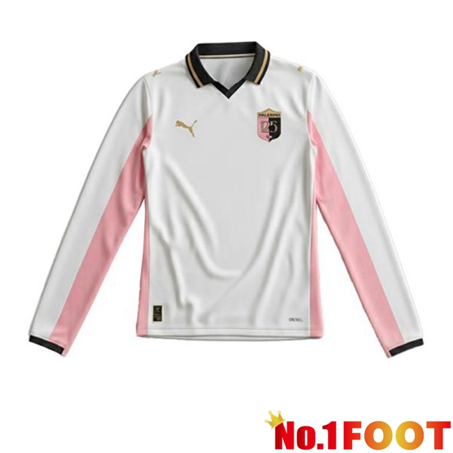 Palerme FC Fourth Soccer Jersey Long sleeve White 2025/2026