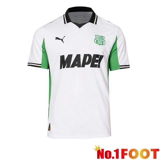 US Sassuolo Away Soccer Jersey White 2025/2026