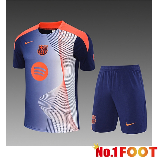 FC Barcelona Kids kit Training T Shirt Blue/Orange 2025/2026