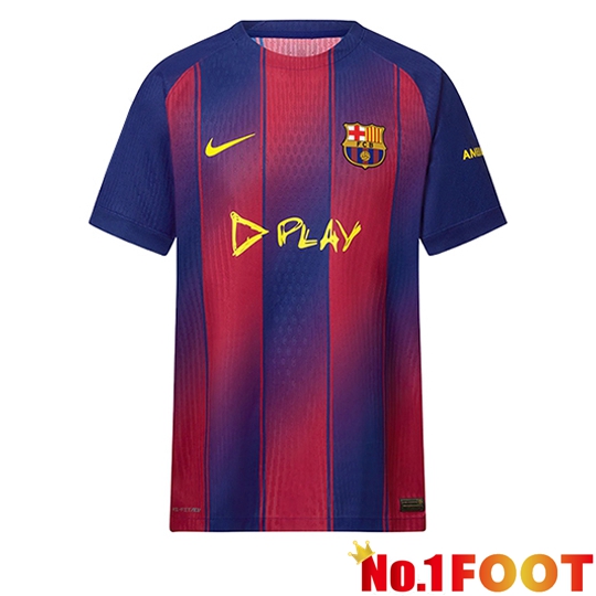 FC Barcelona Soccer Jersey Ed Sheeran Edition Blue/Red 2025/2026