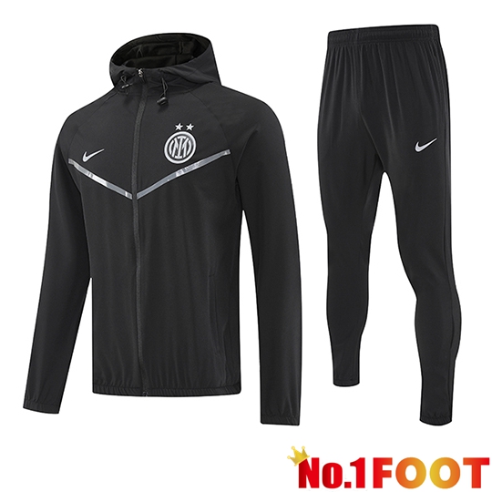 Inter Milan Training Tracksuit Hoodie Windbreaker Black 2025/2026