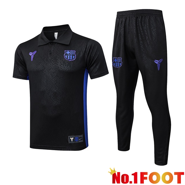 FC Barcelona Soccer Polo + Training Pants Black 2025/2026