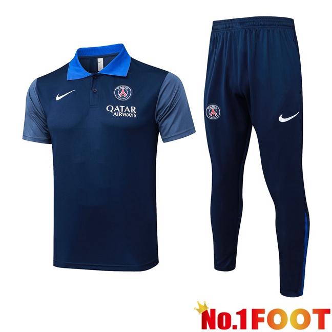 Paris PSG Soccer Polo + Training Pants Blue Royal 2025/2026