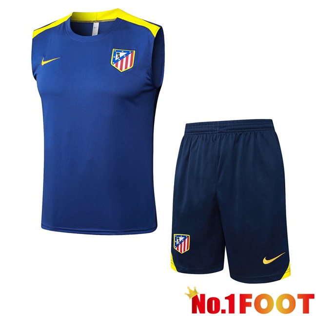 Atletico Madrid Gilet Soccer + Shorts Blue Royal 2025/2026