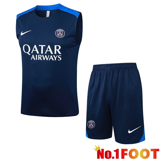 Paris PSG Gilet Soccer + Shorts Blue Royal 2025/2026