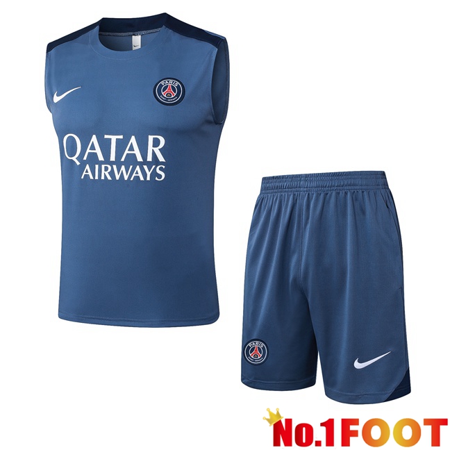 Paris PSG Gilet Soccer + Shorts Grey 2025/2026