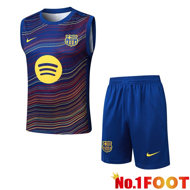 FC Barcelona Gilet Soccer + Shorts Purple Blue Royal 2025/2026