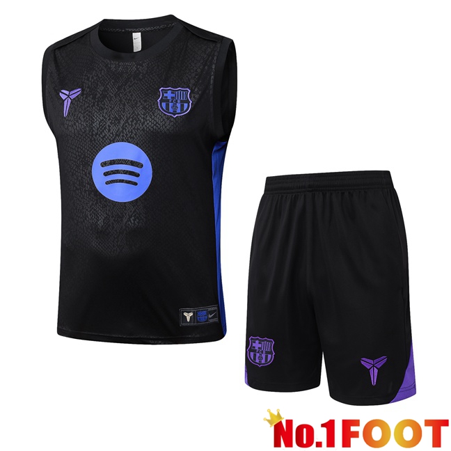 FC Barcelona Gilet Soccer + Shorts Black 2025/2026