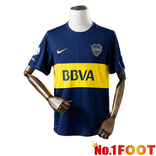 Boca Juniors Retro Home Soccer Jersey Blue Royal 2014-2015
