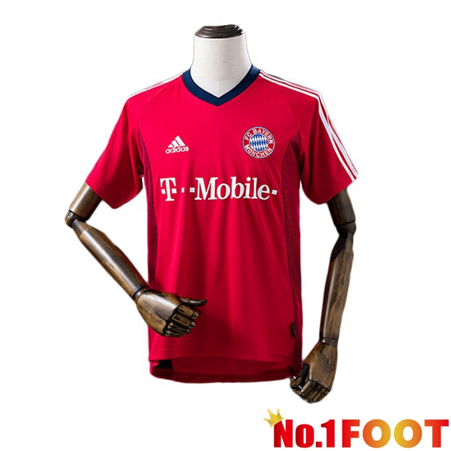 Bayern Munich Retro Third Soccer Jersey Red 2002-2003