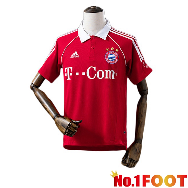 Bayern Munich Retro Home Soccer Jersey Red 2006-2007