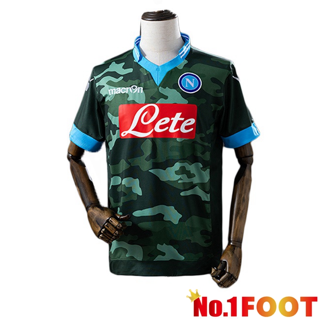 SSC Napoli Retro Away Soccer Jersey Green 2013-2014