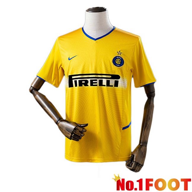 Inter Milan Retro Third Soccer Jersey Yellow 2002-2003