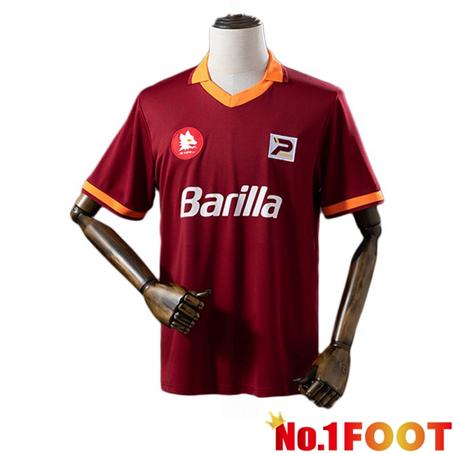 AS Rome Retro Home Soccer Jersey Red 1982-1983