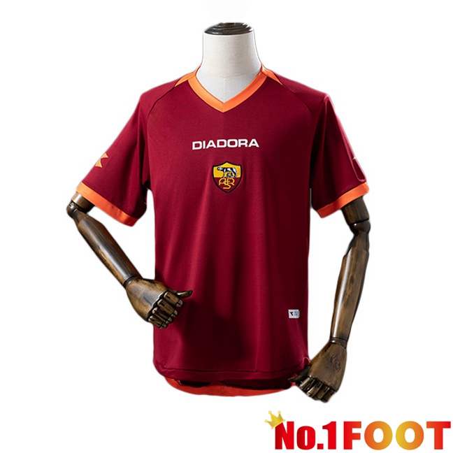 AS Rome Retro Home Soccer Jersey Red 2006-2007