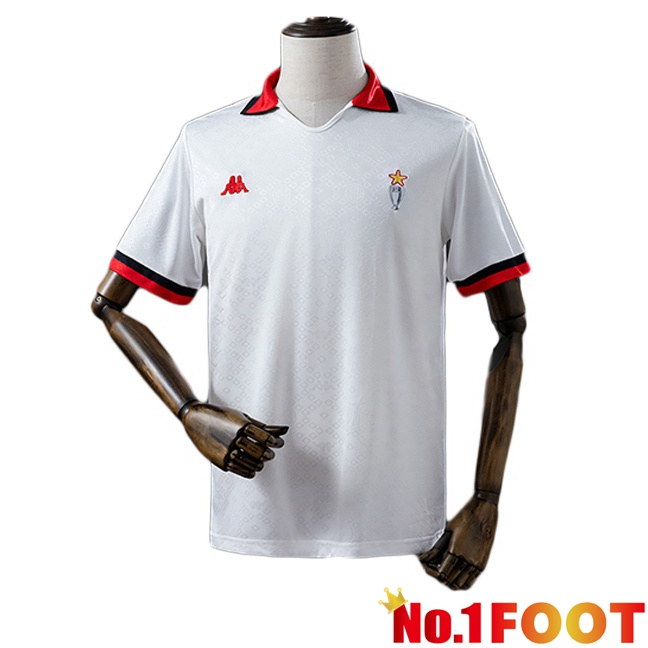 AC Milan Retro Soccer Jersey Special Edition White 1989-1990
