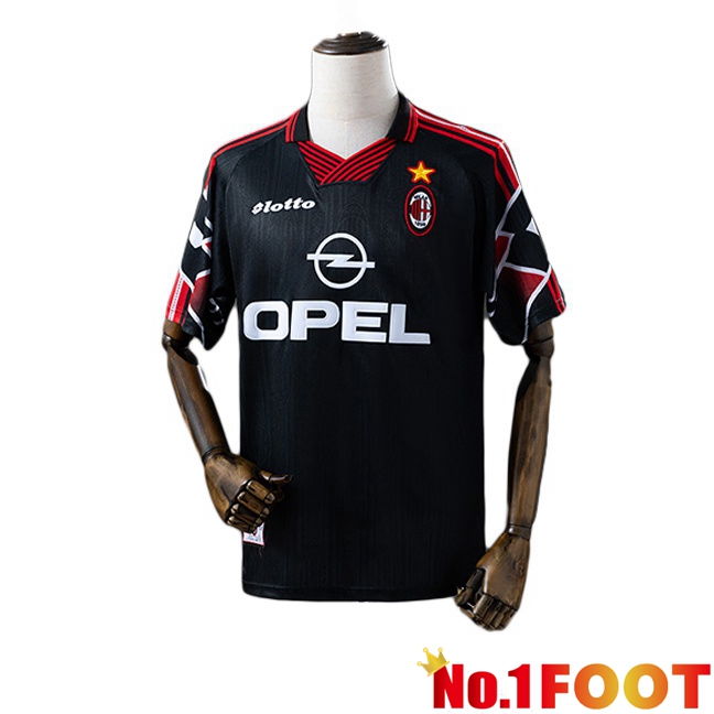 AC Milan Retro Fourth Soccer Jersey Black 1997-1998