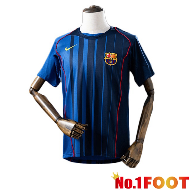 FC Barcelona Retro Away Soccer Jersey Blue 2004-2005