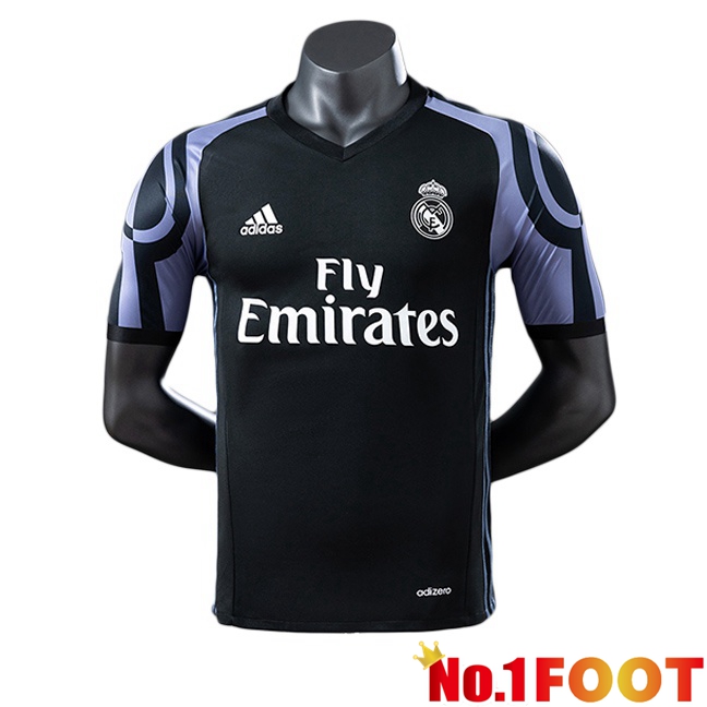 Real Madrid Retro Third Soccer Jersey Black 2016-2017