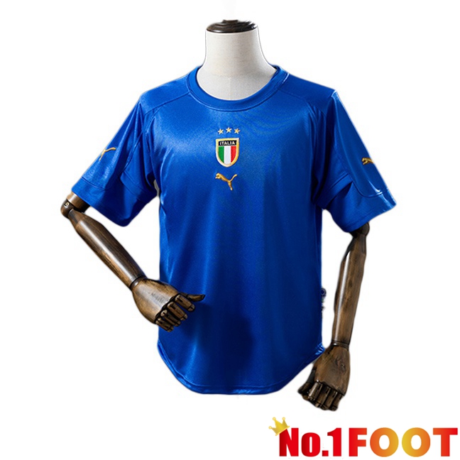Italy Retro Home Soccer Jersey Blue 1994