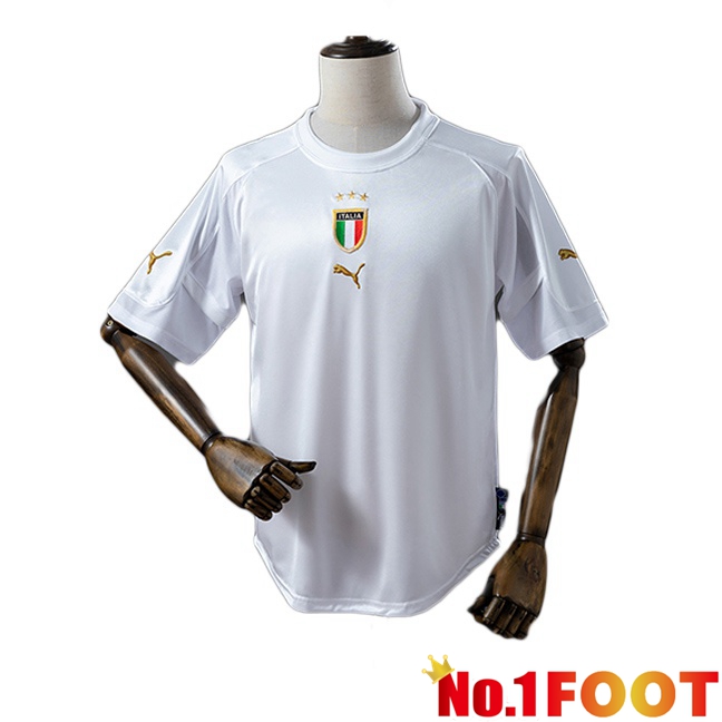 Italy Retro Away Soccer Jersey White 1994