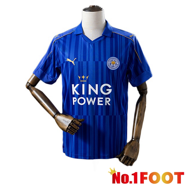 Leicester City Retro Home Soccer Jersey Blue 2016-2017
